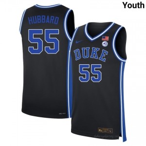 #55 Spencer Hubbard Blue Devils Youth Black Basketball College Jersey | Pro-Grade Stitched 41S7qoCc