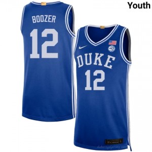 Cameron Boozer Duke Youth #12 Royal Basketball Player Jersey | Classic Premium Stitched 407rb85E