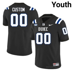 Custom Duke Blue Devils Youth #00 Black Football College Jersey | Classic Premium Stitched 46d748KU