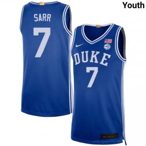 Dame Sarr Duke Youth #7 Royal Basketball Player Jersey | Classic Premium Stitched 61271410