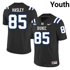 Jeremiah Hasley Duke Blue Devils Youth #85 Black Football NCAA Jersey | Classic Premium Stitched 59p4E405