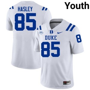 Jeremiah Hasley White #85 Duke Youth Player Football Jersey | Durably Stitched 4153717X