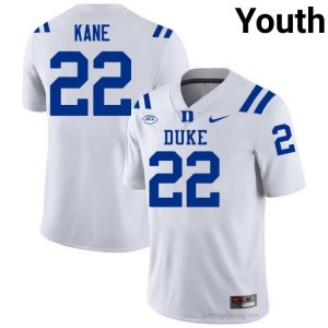 #22 Moussa Kane Duke Youth White Football NCAA Jersey | Pro-Grade Stitched 24d132X5