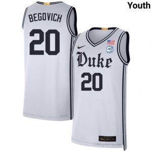 Neal Begovich Duke Youth #20 White Team Basketball Player Jersey | Classic Premium Stitched 373w0385