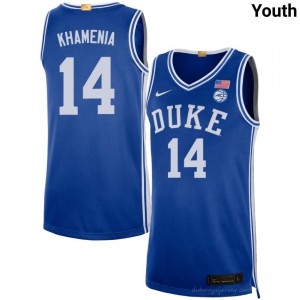 Nikolas Khamenia Duke Youth #14 Royal Basketball University Jersey | Classic Premium Stitched 53K4YpH0